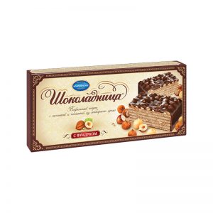 Vaflinis pyragas „Šokoladnica su lazdyno riešutais“