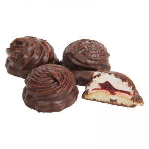Sveriami zefyrai ant sausainių su marmeladu šokoladineje arba baltoje glazūroje